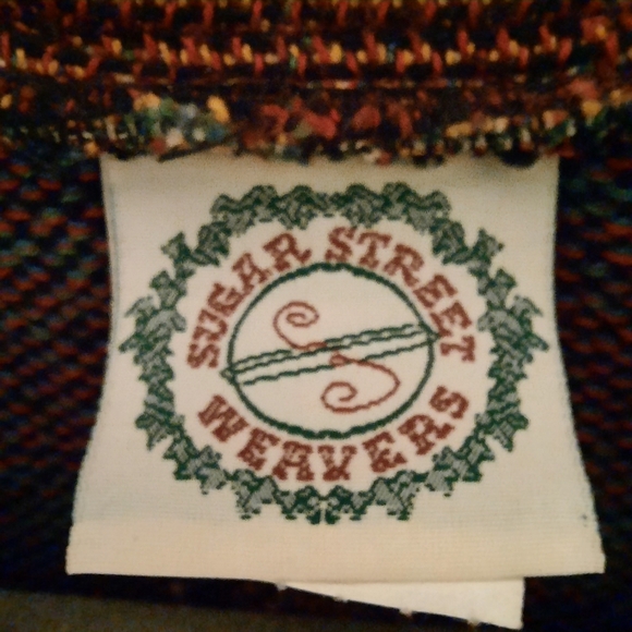 Vtg SUGAR STREET WEAVER Yorkshire Terrier Tapestry Jacket Cardigan Dogs Cottage - Picture 13 of 16